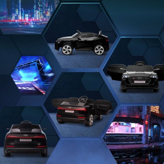 Homcom Audi E-Tron Carro Elétrico para Crianças 3-5 Km/h Preto