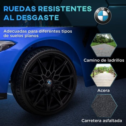 Aiyaplay BMW M4 Coche Eléctrico para Niños con Mando a Distancia Azul