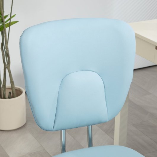 Vinsetto Silla de Oficina con Altura Ajustable e Inclinación Azul