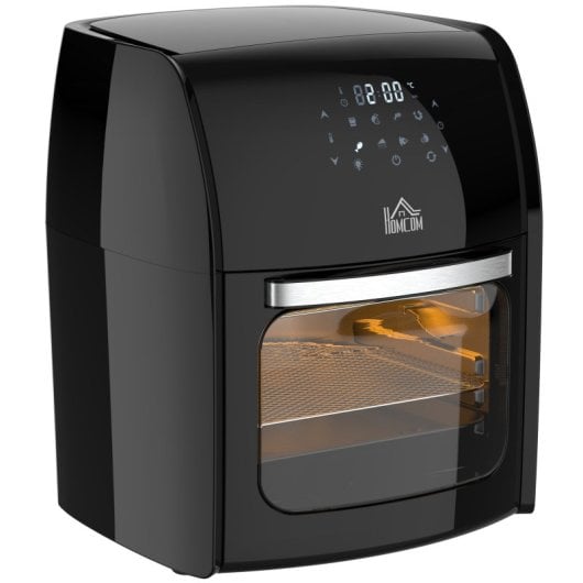 Homcom Freidora de Aire 3 en 1 con 8 Programas con Ventana 12L 1800W Negro