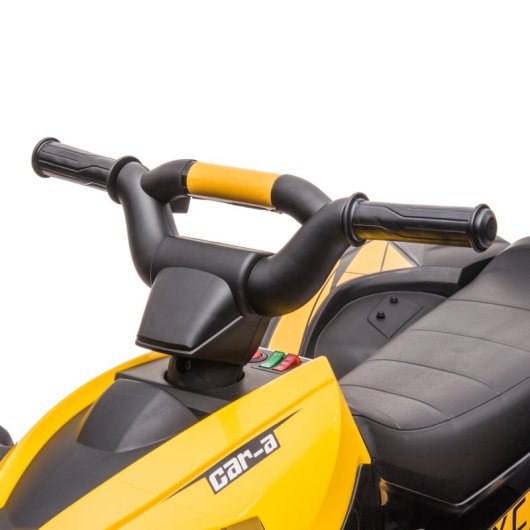 Homcom Quad Eléctrico con 2 Motores, Faros, Bocina para Niños 3-5 Años Amarillo