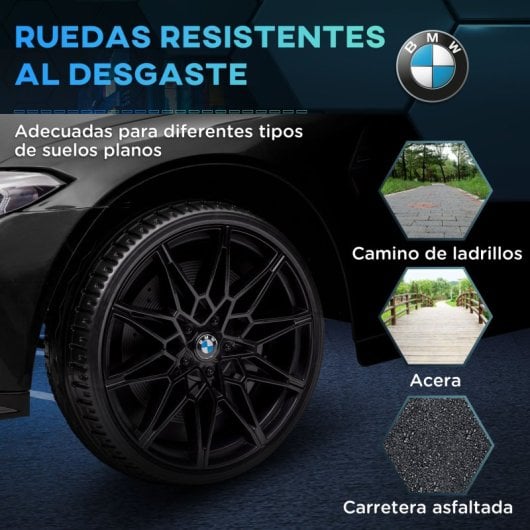 Aiyaplay BMW M4 Coche Eléctrico con Mando a Distancia para Niños Negro