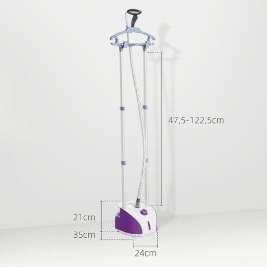 Homcom Plancha Vertical con Temperatura Ajustable en 11 Niveles 2L 1950W Morado