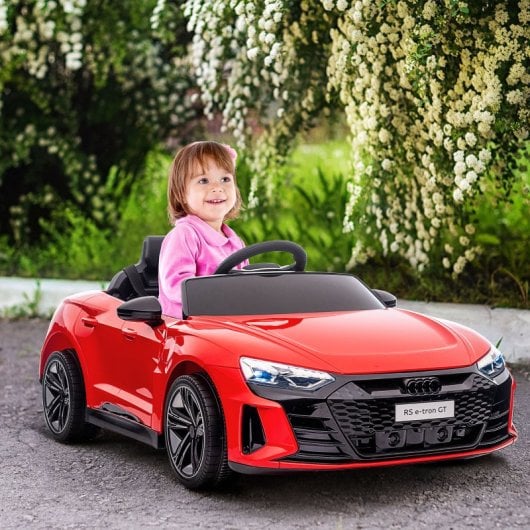 Homcom Audi RS E-Tron GT Carro Elétrico para Crianças +3 Anos 103x58x41cm Vermelho