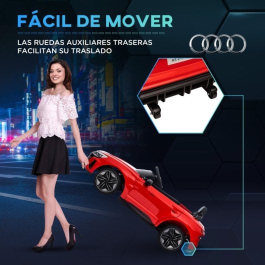 Homcom Audi RS E-Tron GT Carro Elétrico para Crianças +3 Anos 103x58x41cm Vermelho