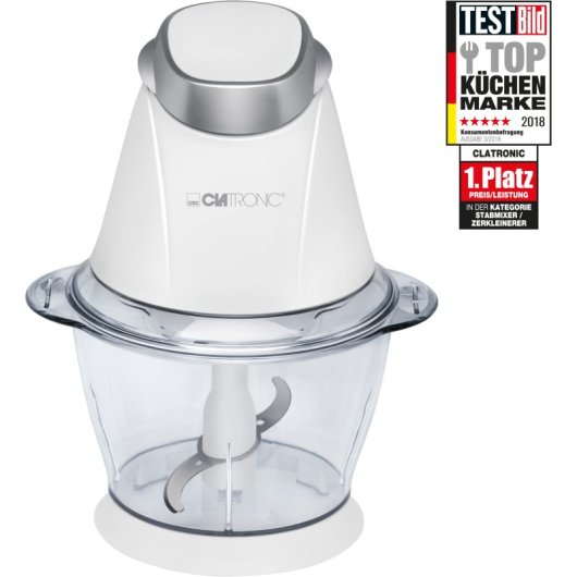Clatronic MZ 3579 Picadora Eléctrica Multiusos 1L Blanca