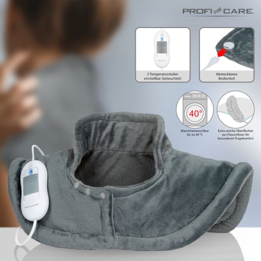 Proficare Snh3097 Manta Térmica  para Cuello/Hombros Gris