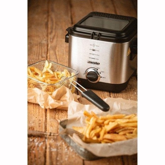 Oliefriteuse Mesko MS4910 1,5 L 900 W met Kijkvenster en Regelbare Thermostaat