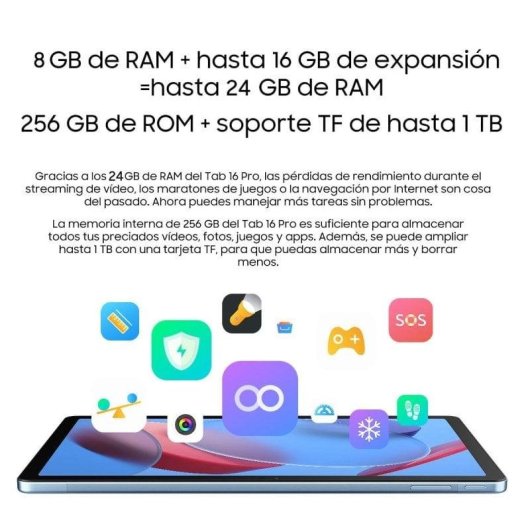 Tablet Blackview Tab 16 Pro WiFi + 4G 11" 16GB 256GB Gris con Teclado y Stylus Pen