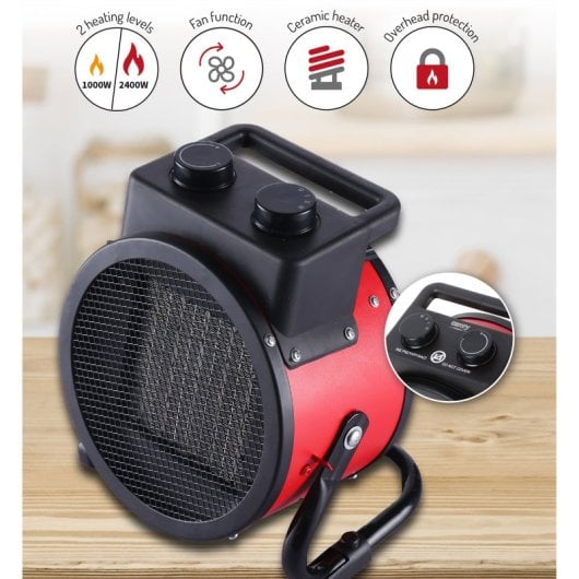 Briebe Ht1130 Termoventilador Cerámico Portátil 2400W Rojo