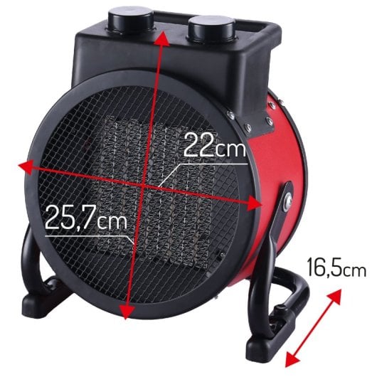 Briebe Ht1130 Termoventilador Cerámico Portátil 2400W Rojo