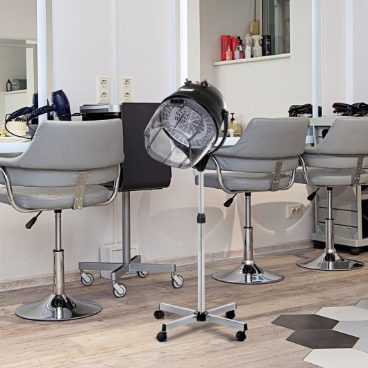 Homcom Secador de Cabelo Profissional com Campânula e Altura Ajustável 1180W Preto