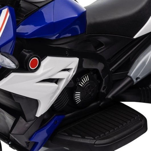 Homcom Moto Eléctrica Infantil con Música, Bocina y Faros +3 Años Azul
