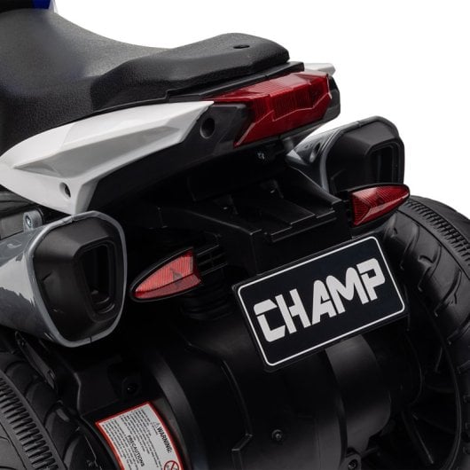 Homcom Moto Eléctrica Infantil con Música, Bocina y Faros +3 Años Azul