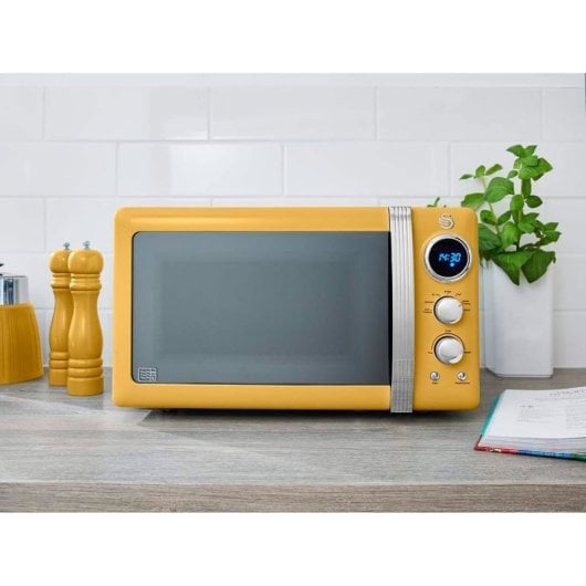 Swan Strp2070yelneu Retro Set Desayuno Hervidora + Tostadora + Microondas Amarillo
