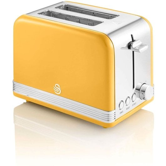 Swan Strp2070yelneu Retro Set Desayuno Hervidora + Tostadora + Microondas Amarillo