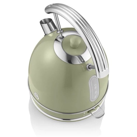 Swan Stp7050gneu Retro Set de Desayuno Hervidora de Agua 1.8L + Tostadora 815W Verde