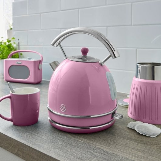 Bollitore Swan Retro 1,8 L 3000 W Rosa