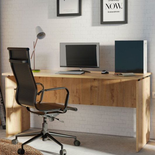 Briebe Bri-14117 Mesa de Oficina 76x155x68cm Zenith Roble Gold
