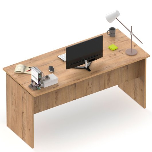 Briebe Bri-14117 Mesa de Oficina 76x155x68cm Zenith Roble Gold