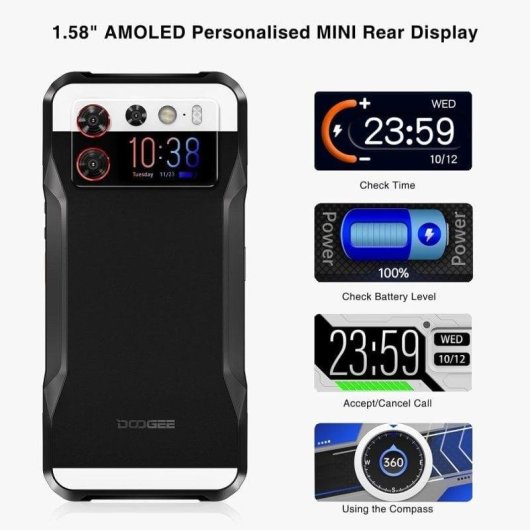 Doogee V20S 5G 12GB 6,43" 256GB Schwarz Rugged Smartphone