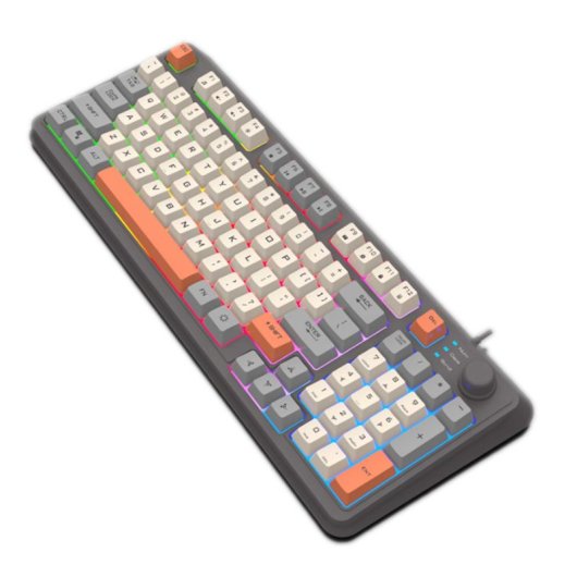 Kinsi K82 Teclado USB RGB Gaming Gris Qwerty USA