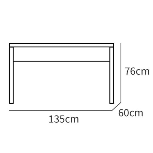 Briebe Bri-14091 Mesa de Oficina con Patas Metálicas Roble/Negro
