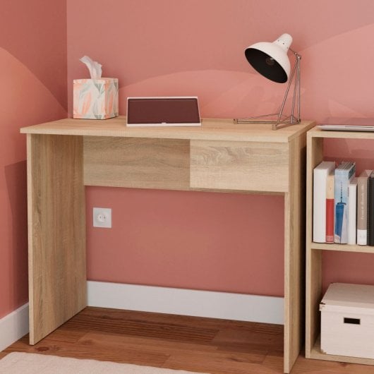 Briebe Bri-3841 Mesa de Ordenador 1 Cajón 75x90x50cm Nova Roble Cambrian