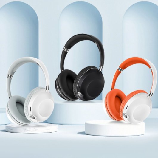 Kinsi AKZ-K59 Auriculares Inalámbricos con Linterna Naranja