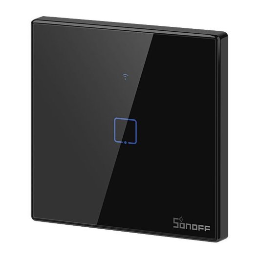 Sonoff T3EU1C-TX Interrupteur Tactile Mural Wi-Fi 1 Canal Noir