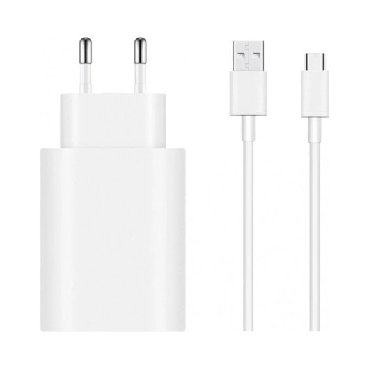 Vivo Flash Charge 44W 4A Schnellladegerät + USB-A auf USB-C Kabel Weiß