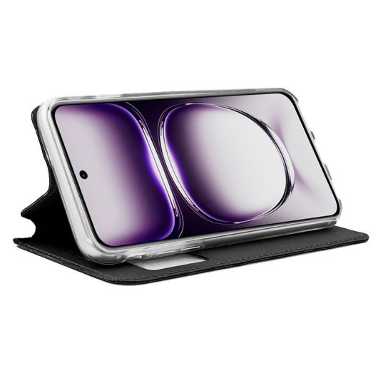 Cool Flip Cover Custodia a libro liscia nera per OPPO Reno12 5G