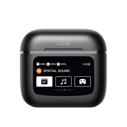 Cool Touch Auriculares Inalámbricos Bluetooth con Pantalla LCD Táctil Negros