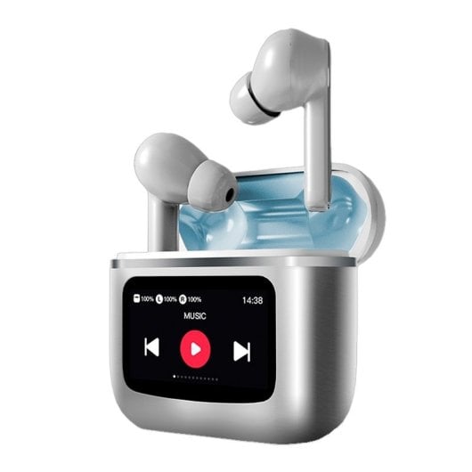 Cool Touch Auriculares Inalámbricos Bluetooth con Pantalla LCD Táctil Grises