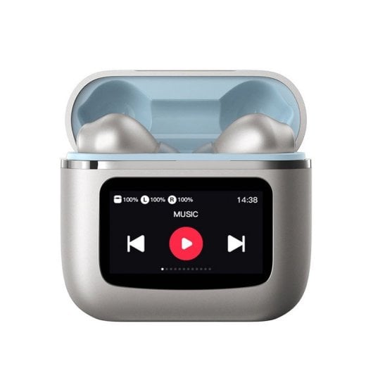 Cool Touch Auriculares Inalámbricos Bluetooth con Pantalla LCD Táctil Grises