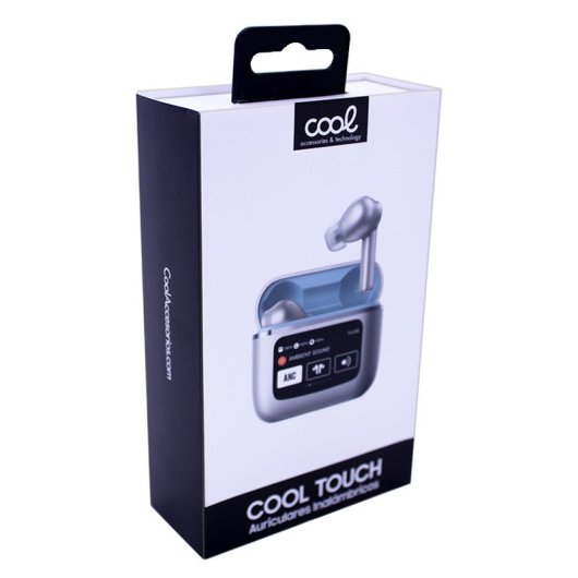 Cool Touch Auriculares Inalámbricos Bluetooth con Pantalla LCD Táctil Grises