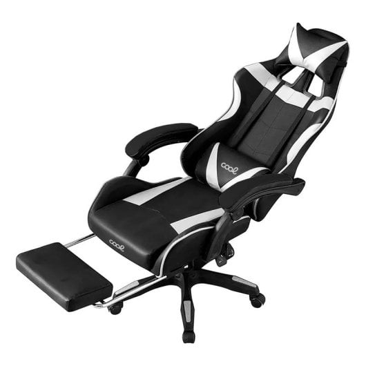 Cool Rest Cadeira Gaming Premium com Apoio para Pés Preta/Branca