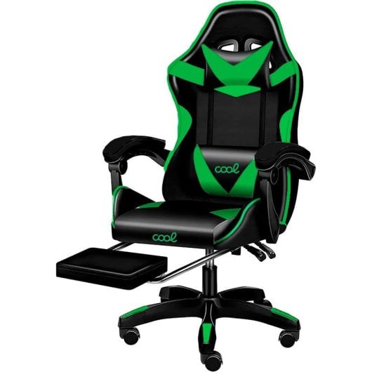 Cool Rest Premium Gaming Stuhl mit Fußstütze Schwarz/Grün