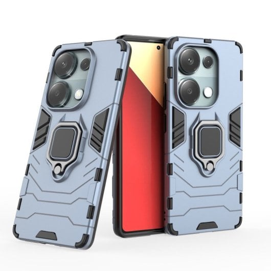 Max Power Digital Custodia magnetica con anello blu per Xiaomi Redmi Note 13 Pro / Poco M6 Pro