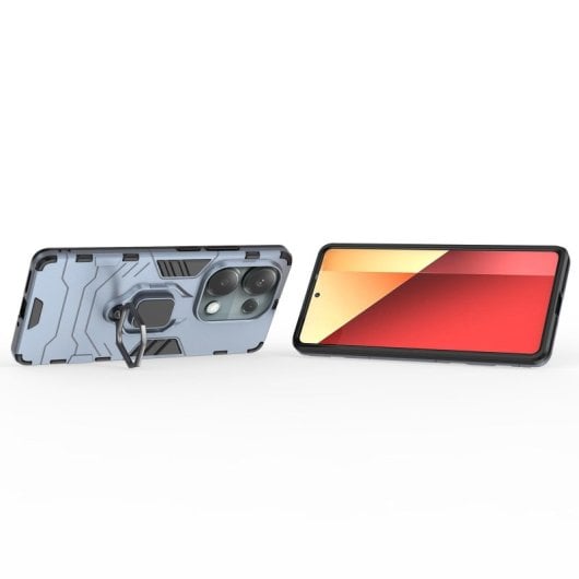 Max Power Digital Custodia magnetica con anello blu per Xiaomi Redmi Note 13 Pro / Poco M6 Pro