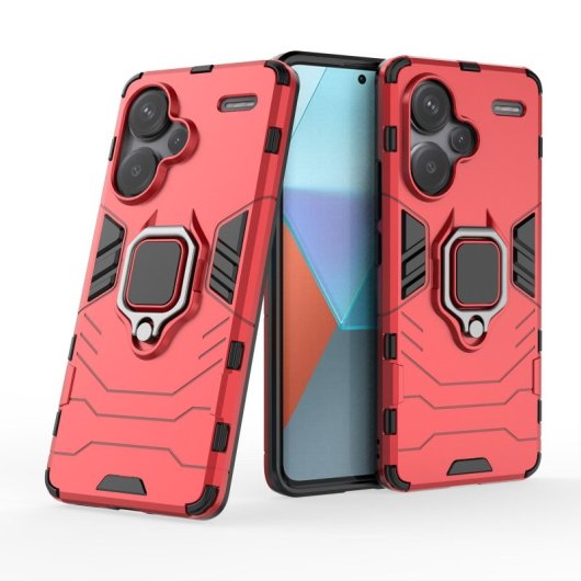 Max Power Digital Funda Magnética con Anillo Rojo para Xiaomi Redmi Note 13 Pro Plus