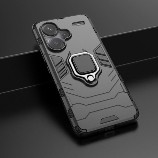 Max Power Digital Funda Magnética con Anillo Rojo para Xiaomi Redmi Note 13 Pro Plus