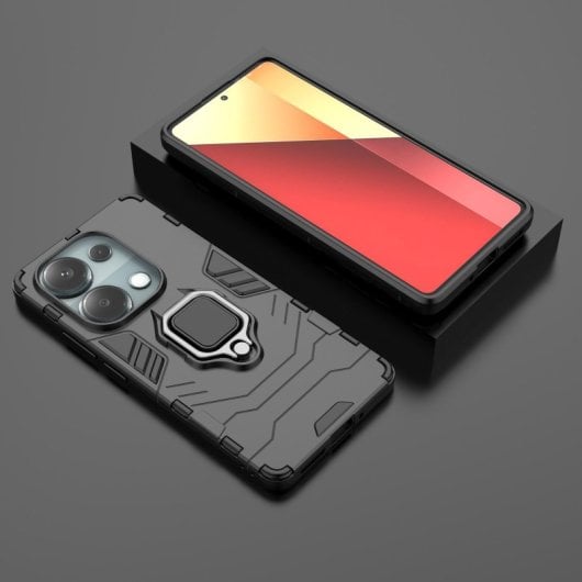 Max Power Digital Magnethülle mit rotem Ring für Xiaomi Redmi Note 13 Pro 4G / Poco M6 Pro 4G