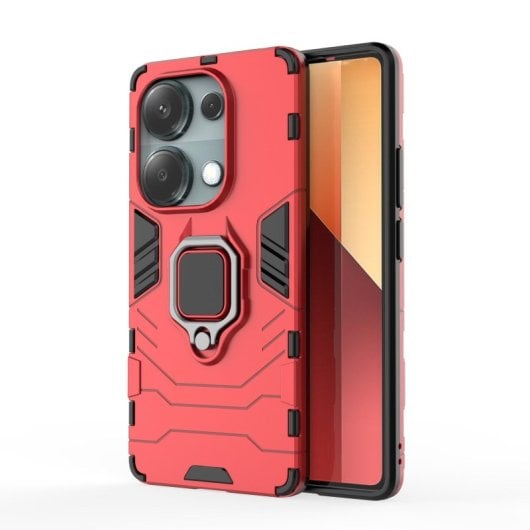 Max Power Digital Magnethülle mit rotem Ring für Xiaomi Redmi Note 13 Pro 4G / Poco M6 Pro 4G