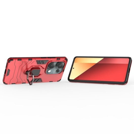 Max Power Digital Magnethülle mit rotem Ring für Xiaomi Redmi Note 13 Pro 4G / Poco M6 Pro 4G