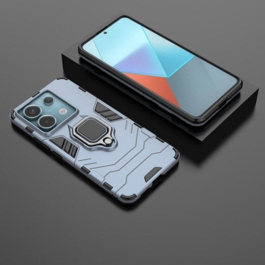 Max Power Digital Capa Magnética com Anel para Xiaomi Redmi Note 13 Pro 5G / Poco X6 Azul