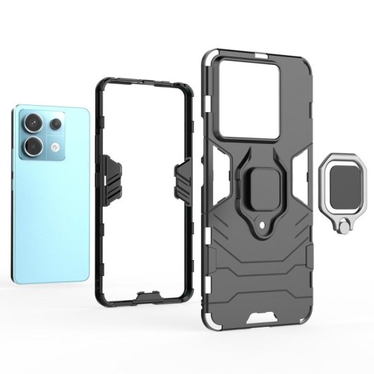 Max Power Digital Capa Magnética com Anel para Xiaomi Redmi Note 13 Pro 5G / Poco X6 Azul
