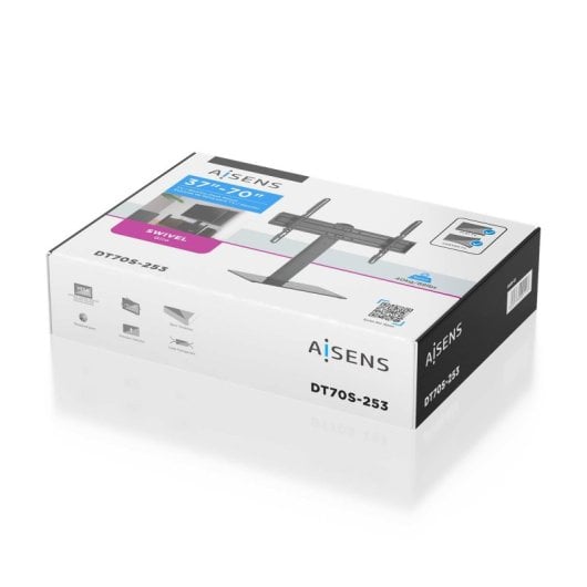 Aisens Suporte de Mesa ECO Giratório para Monitor/TV 40Kg de 37" a 70" Preto