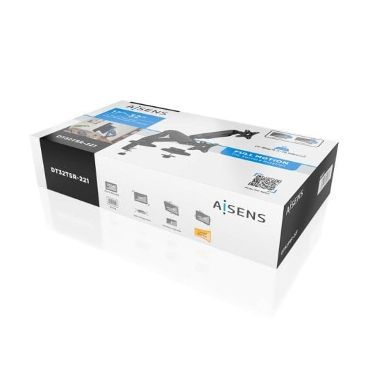 Aisens Soporte de Mesa Pro Giratorio e Inclinable para Monitor/TV 9Kg de 17" a 32" Negro