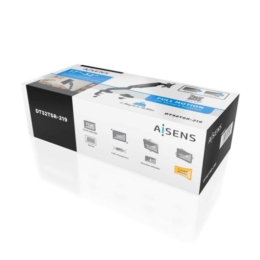 Aisens Soporte de Mesa Pro Contrapeso Giratorio e Inclinable para Monitor/TV 9Kg de 17" a 32" Negro